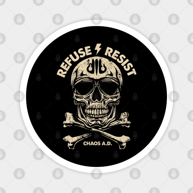 REFUSE RESIST Magnet by artslaves